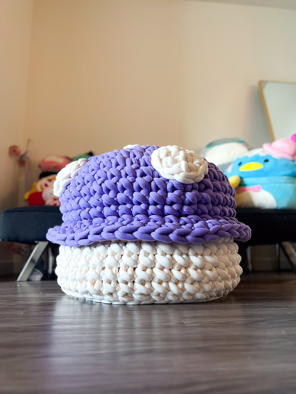 Free Crochet Mushroom Footstool Pattern With JOANN - Knot Bad