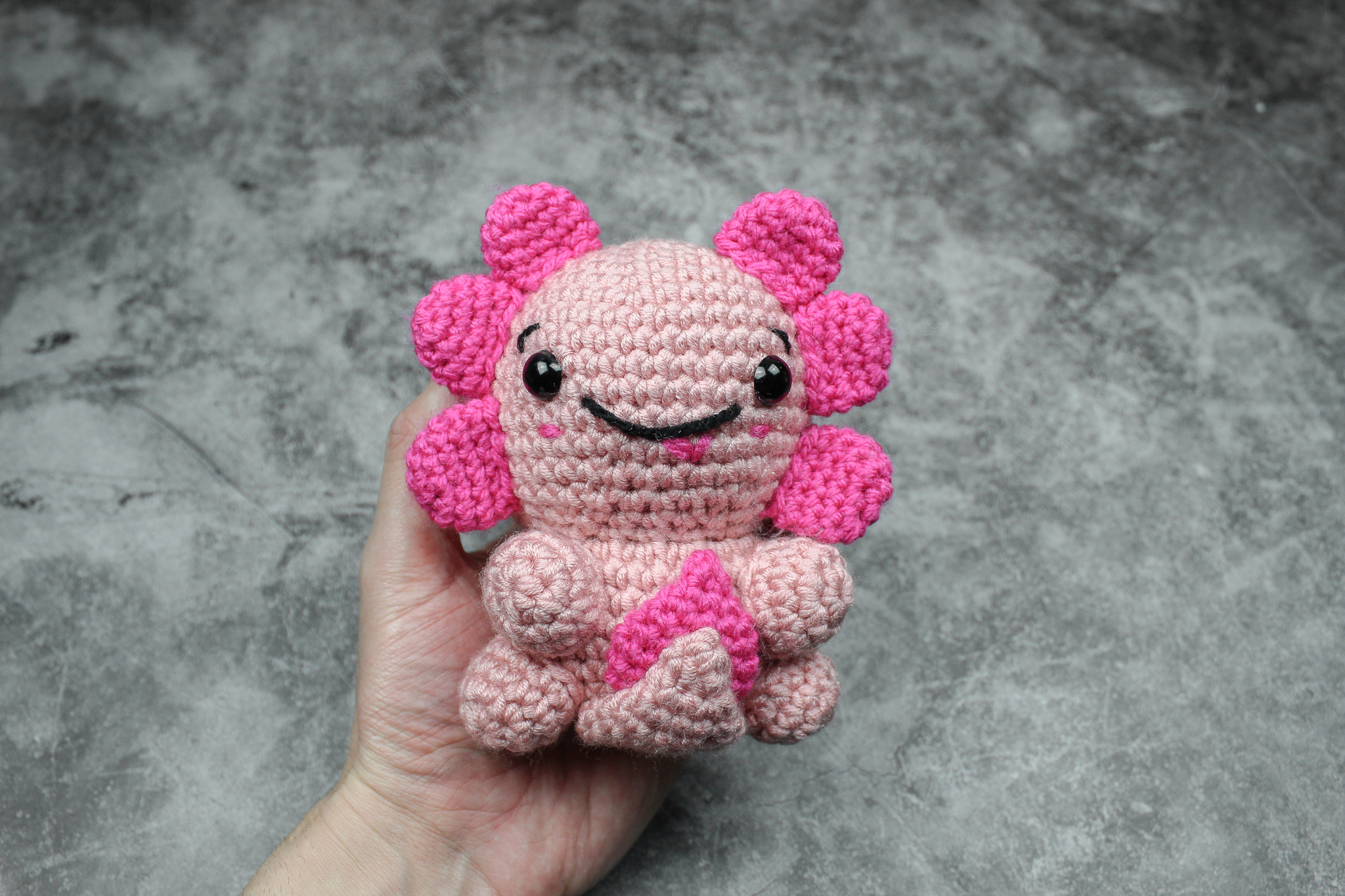 Crochet Axolotl Amigurumi - Knot Bad