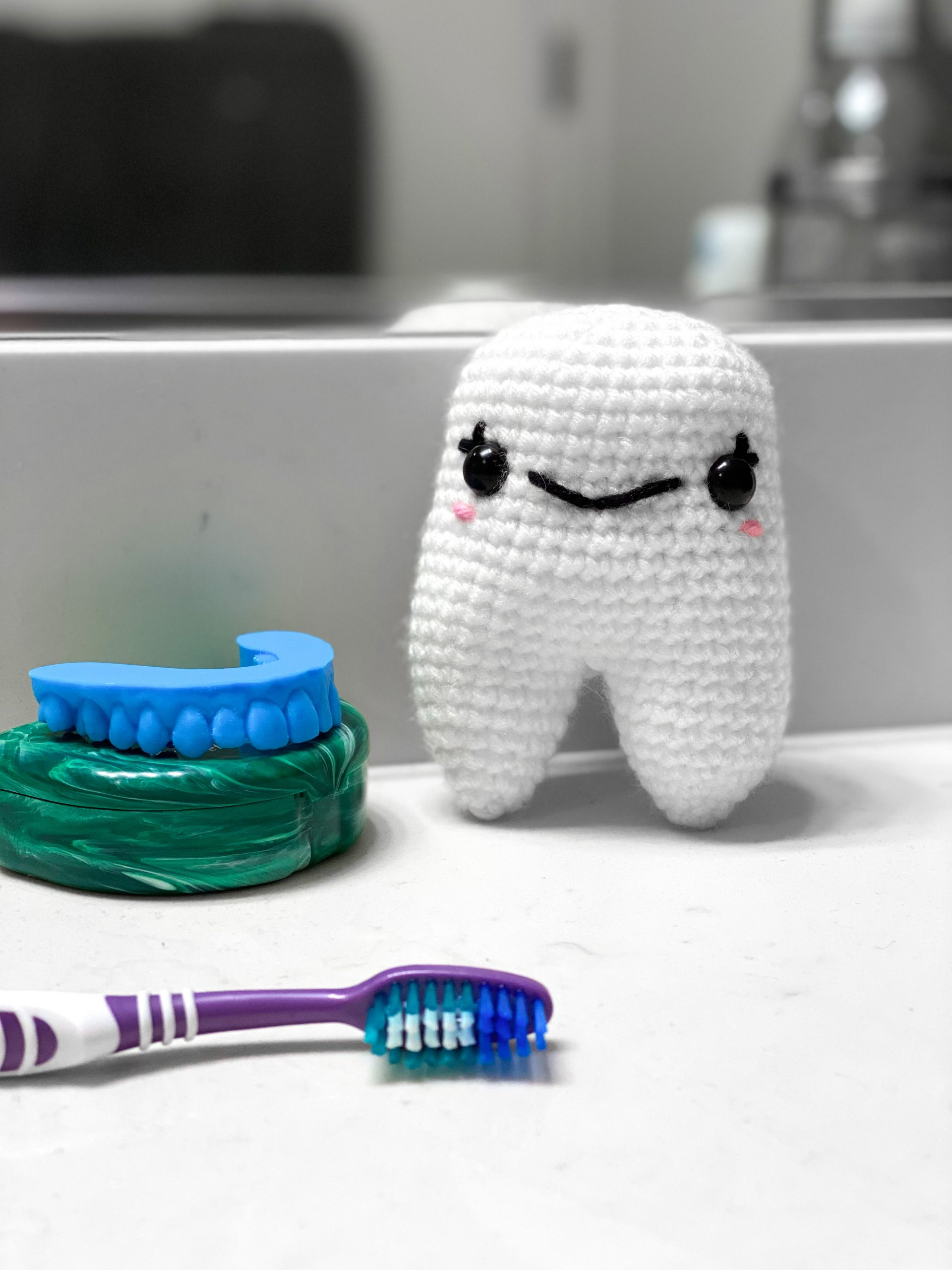 Free Crochet Tooth Amigurumi Pattern Knot Bad